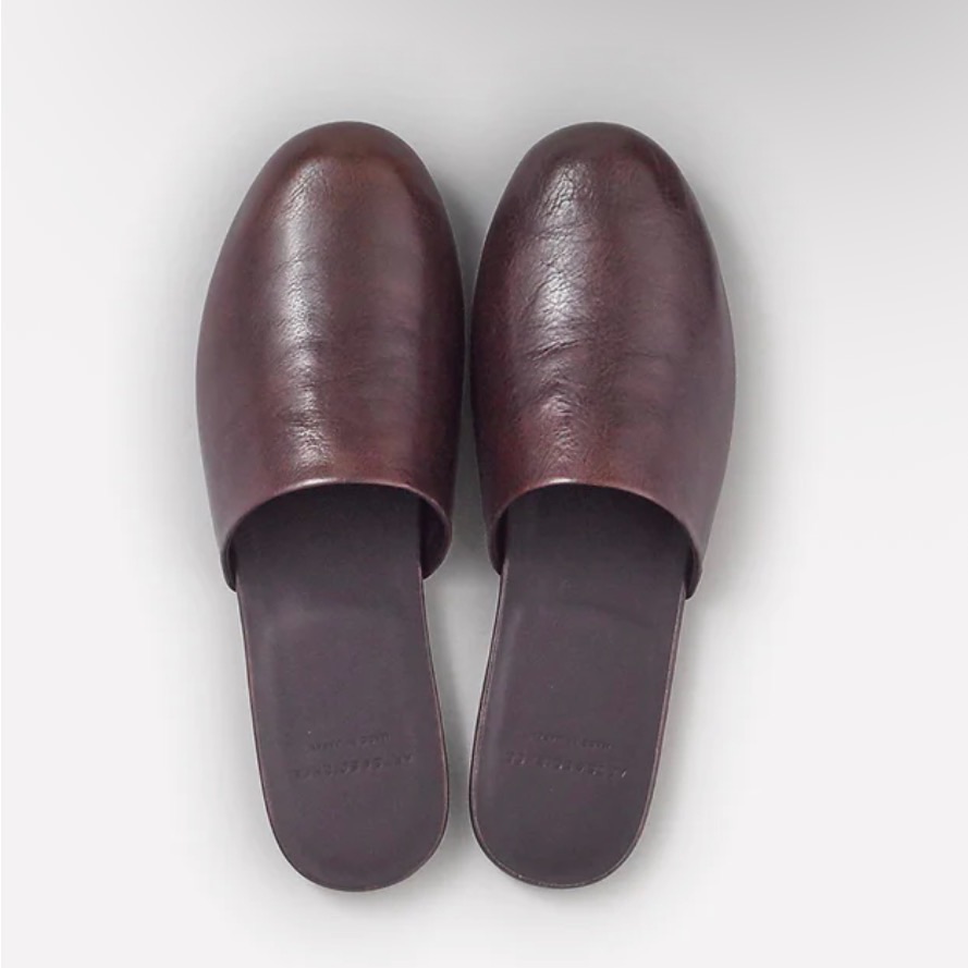 Japanese Arts And Science Brown Leather Slip-On